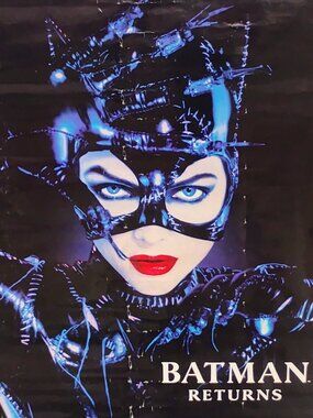Catwoman Poster Batman Returns Vtg 1992 Movie Promo Original DC Comics 23" x 35"